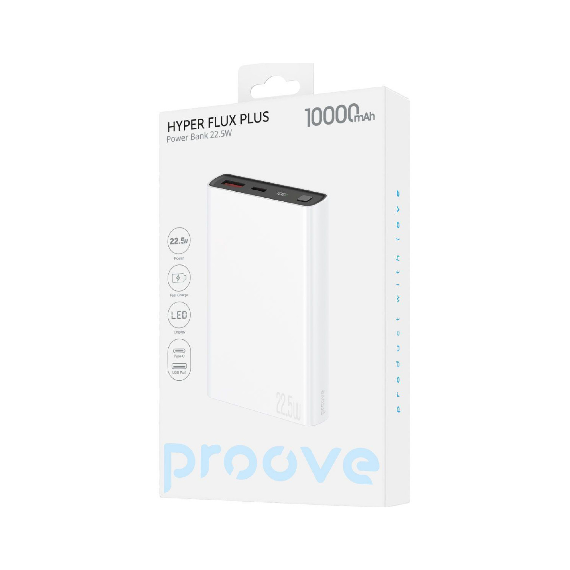 Портативная батарея Proove Hyper Flux Plus 22.5W 10000mAh White